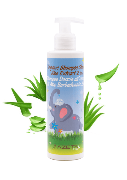 Organic Baby Shampoo 2 in 1 Aloe Extract | (500 ml) - Azetabio