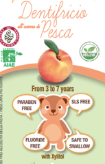 Certified Organic Kids Toothpaste | 3-7 years | Peach | (50 ml) - Azetabio
