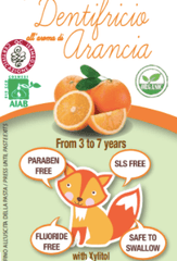 Certified Organic Kids Toothpaste | 3-7 years | Orange | (50 ml) - Azetabio