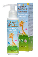 Certified Organic Baby Face and Body Cream | AZETABIO | Protects & Moisturizes Skin | BPA Free | Perfume Free | (100 ml)