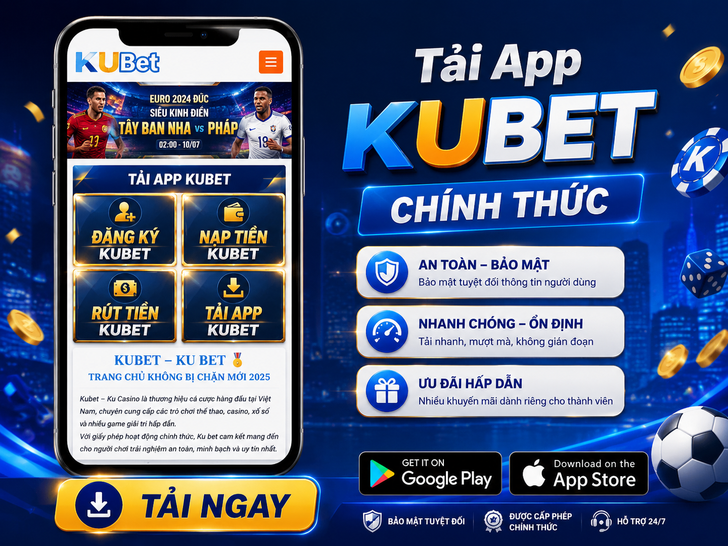Tải app Kubet trải nghiệm không gian casino đẳng cấp ngay trên điện thoại 3 tải app kubet chính thức
