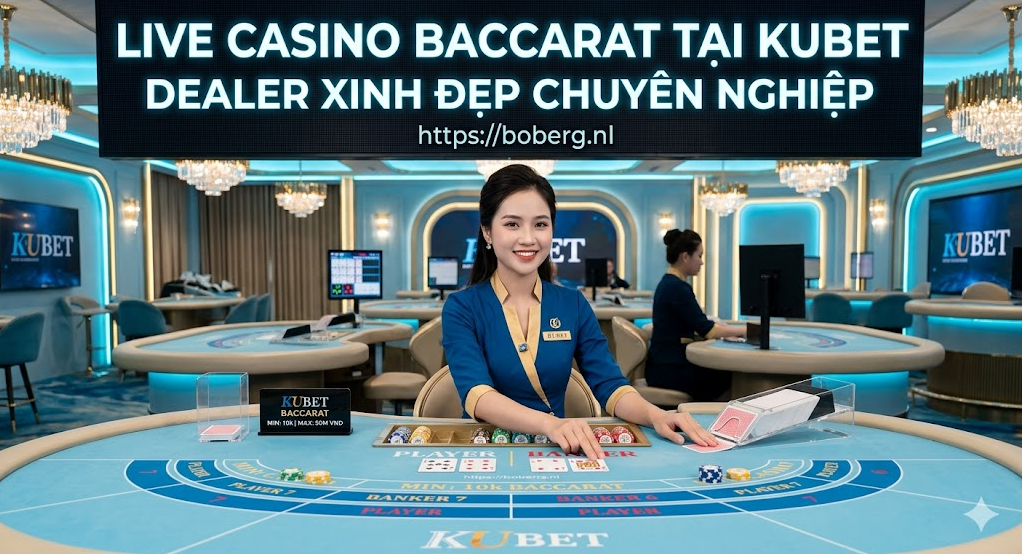 Live casino Baccarat tại KUBET - Dealer xinh đẹp chuyên nghiệp